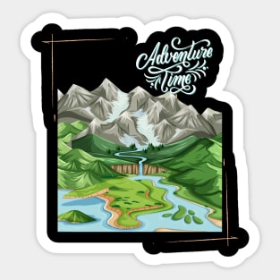 And so the adventure begins mountains nature Explore the world holidays vacation Sticker